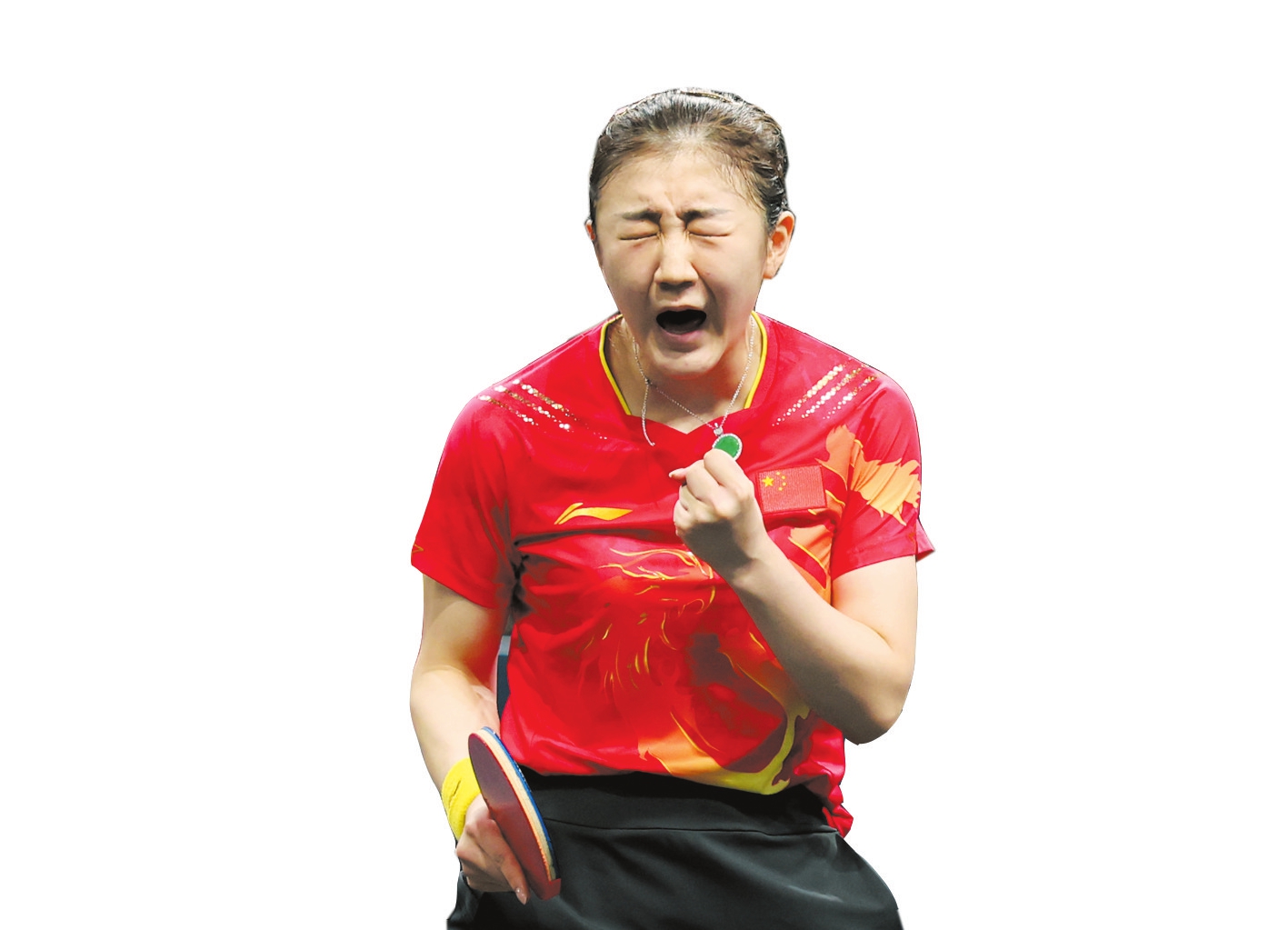 当日,在巴黎奥运会乒乓球女单决赛中,两名中国选手展开角逐